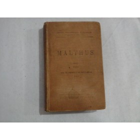    MALTHUS  Essai  sur  le  principe  de population  -  G. DE  MOLINARI  -  Paris, Felix Alcan  